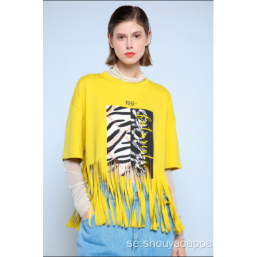 Damer T-SHIRT MED TASSELS